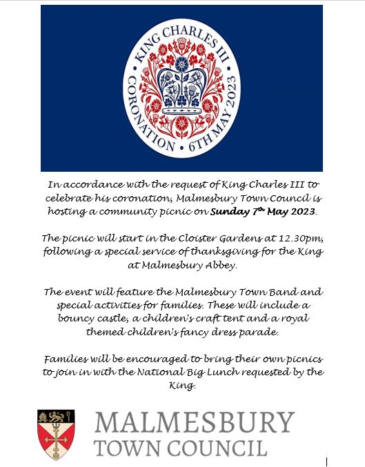 Save the Date!  Save the Date!  King Charles III Coronation Picnic